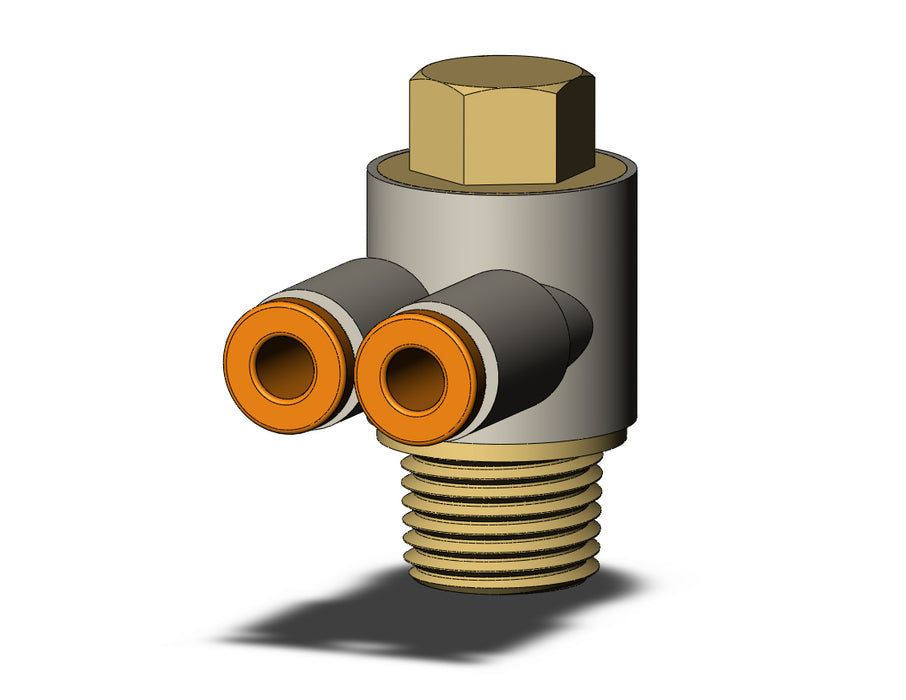 KQ2Z01-34AS FITTING, BR UNI MALE ELBOW