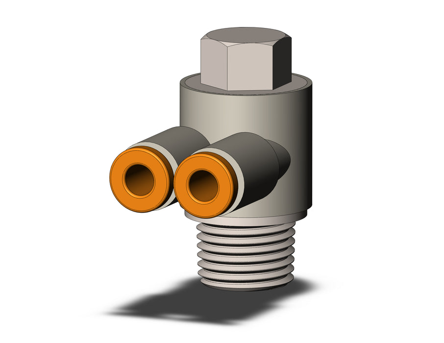 KQ2Z01-34NS FITTING, BR UNI MALE ELBOW