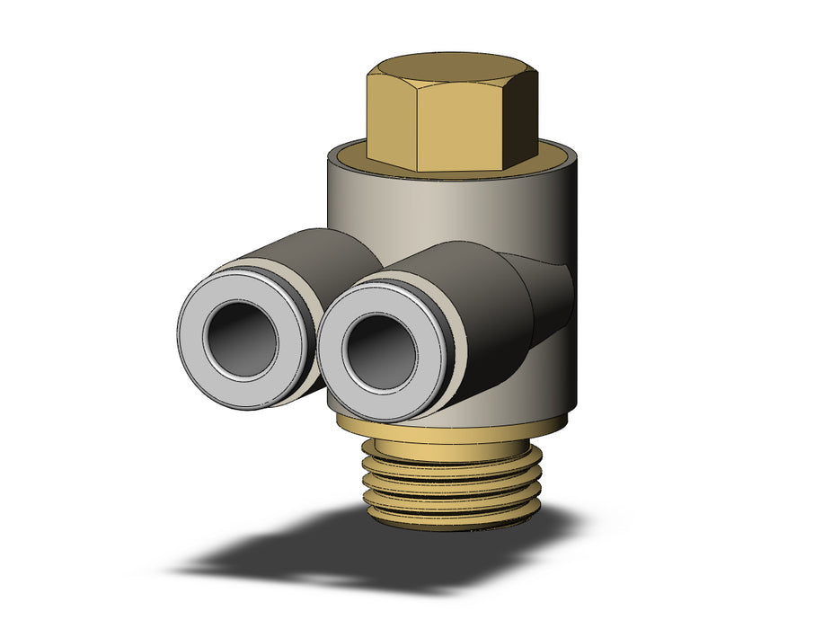 KQ2Z04-01AP FITTING, BR UNI MALE ELBOW