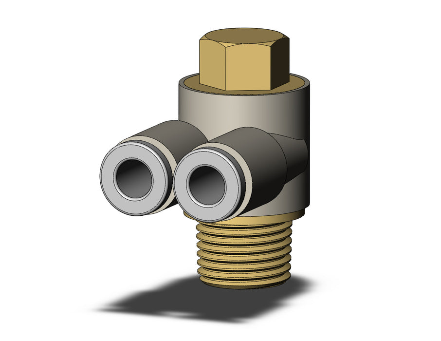 KQ2Z04-01AS FITTING, BR UNI MALE ELBOW