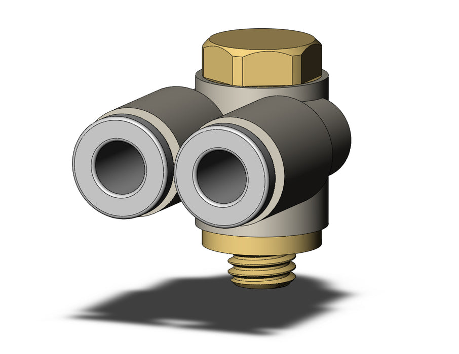 KQ2Z04-M5A FITTING, BR UNI MALE ELBOW