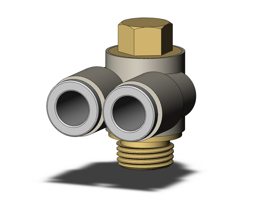 KQ2Z06-01AP FITTING, BR UNI MALE ELBOW