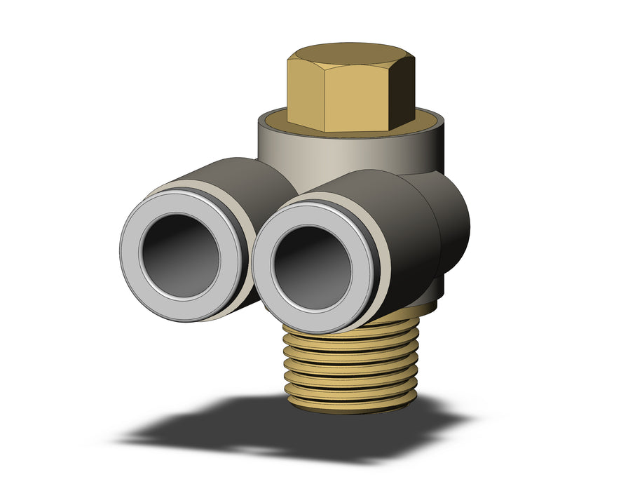 KQ2Z06-01A FITTING, BR UNI MALE ELBOW