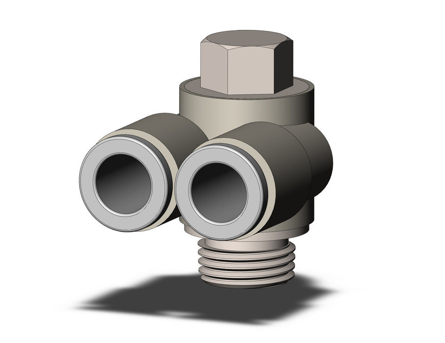KQ2Z06-01NP FITTING, BR UNI MALE ELBOW