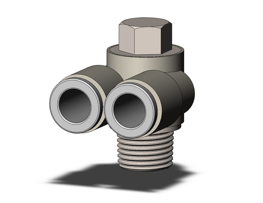 KQ2Z06-01N FITTING, BR UNI MALE ELBOW