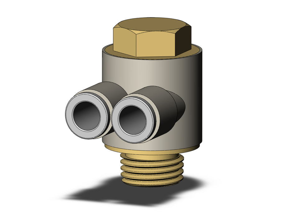KQ2Z06-02AP FITTING, BR UNI MALE ELBOW