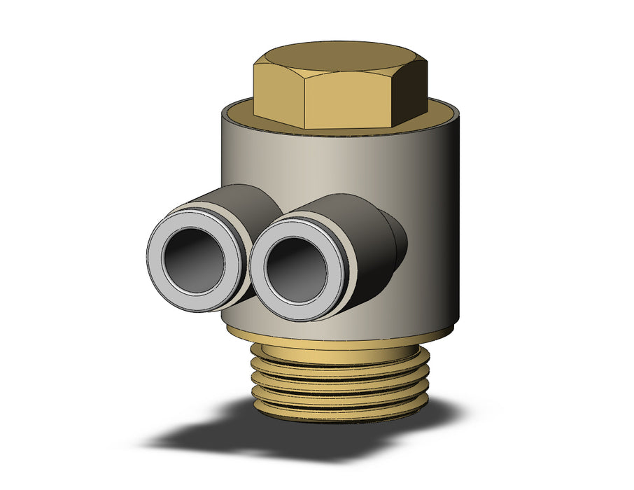 KQ2Z06-03AP FITTING, BR UNI MALE ELBOW