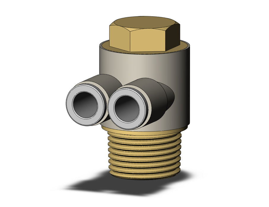 KQ2Z06-03AS FITTING, BR UNI MALE ELBOW