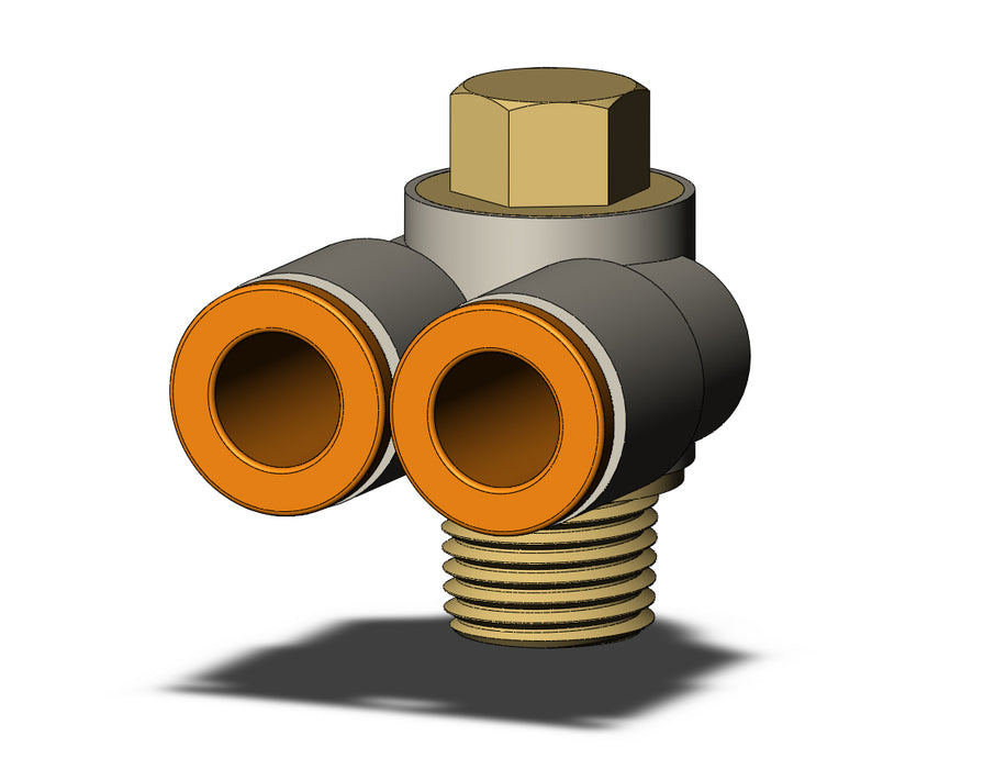 KQ2Z07-34AS FITTING, BR UNI MALE ELBOW