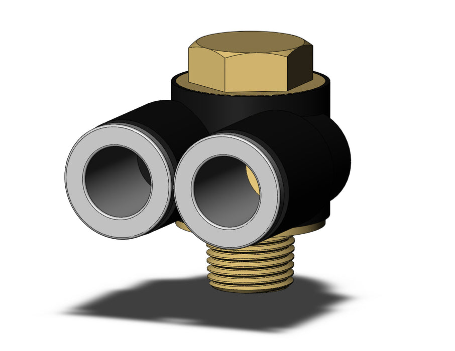 KQ2Z08-01AS-X35 FITTING, BR UNI MALE ELBOW