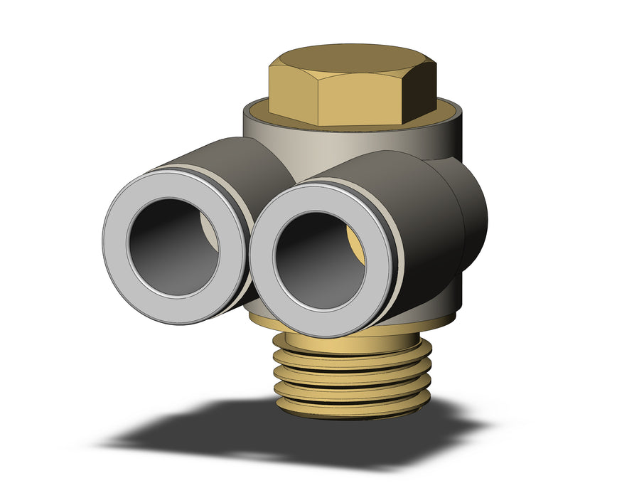 KQ2Z08-02AP FITTING, BR UNI MALE ELBOW