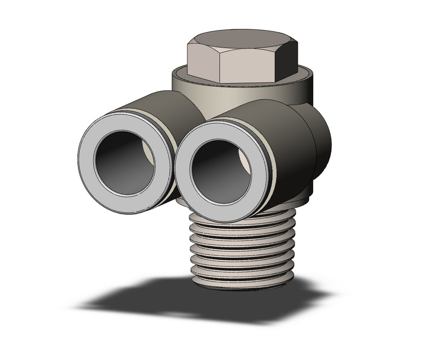 KQ2Z08-02NS FITTING, BR UNI MALE ELBOW