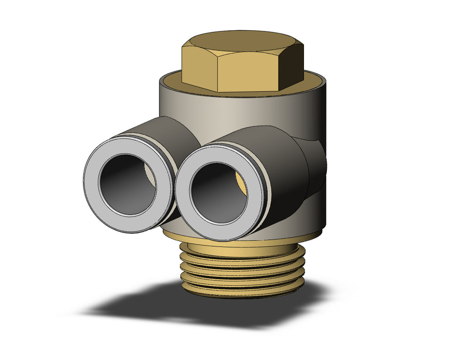 KQ2Z08-03AP FITTING, BR UNI MALE ELBOW
