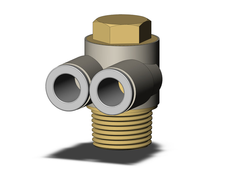 KQ2Z08-03A FITTING, BR UNI MALE ELBOW