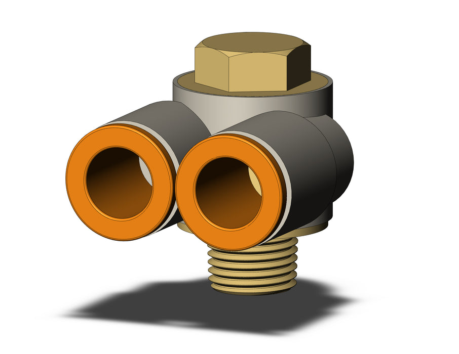 KQ2Z09-34AS FITTING, BR UNI MALE ELBOW