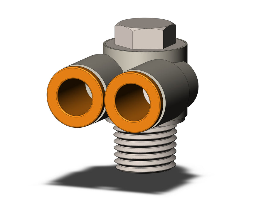 KQ2Z09-35NS FITTING, BR UNI MALE ELBOW