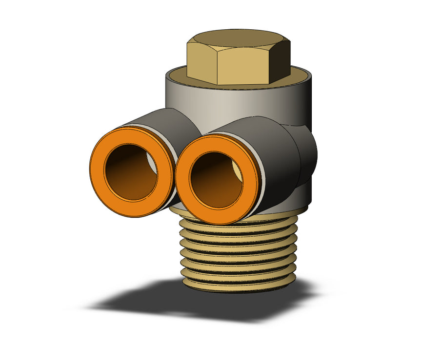 KQ2Z09-36AS FITTING, BR UNI MALE ELBOW