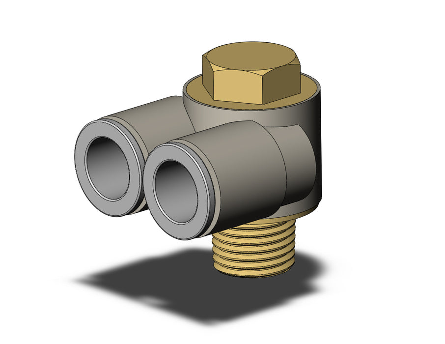 KQ2Z10-02AS FITTING, BR UNI MALE ELBOW