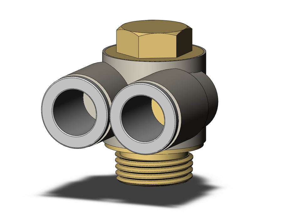 KQ2Z10-03AP FITTING, BR UNI MALE ELBOW
