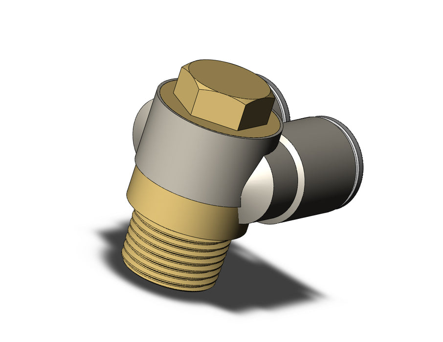 KQ2Z10-03A FITTING, BR UNI MALE ELBOW