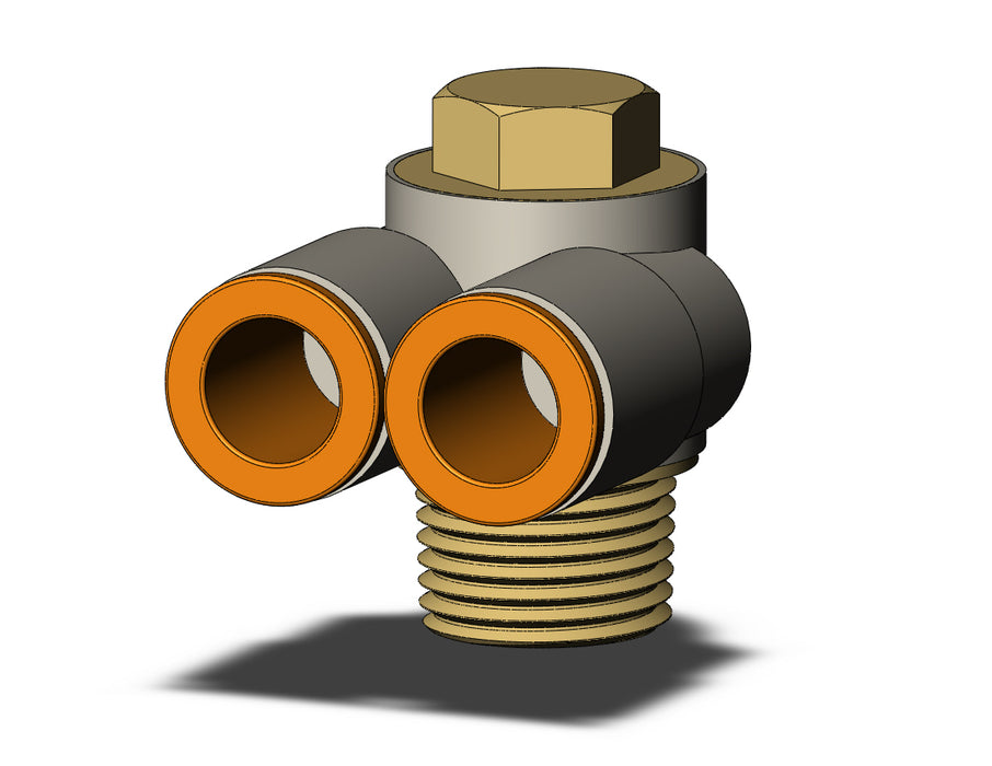 KQ2Z11-36AS FITTING, BR UNI MALE ELBOW
