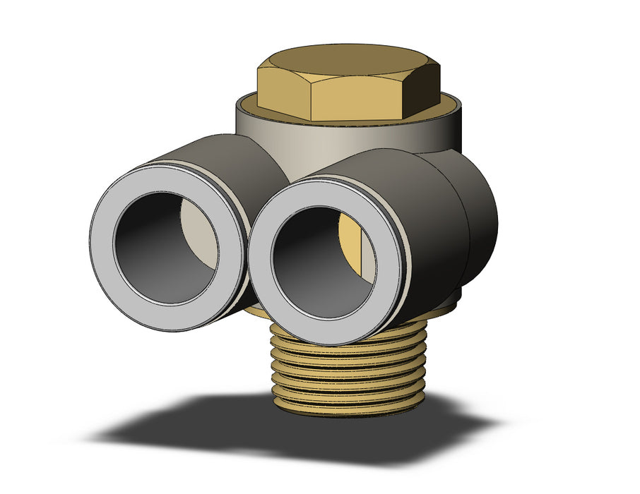 KQ2Z12-03AS FITTING, BR UNI MALE ELBOW