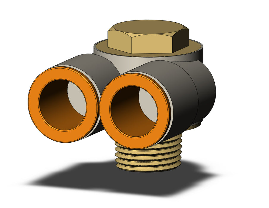 KQ2Z13-36AS FITTING, BR UNI MALE ELBOW