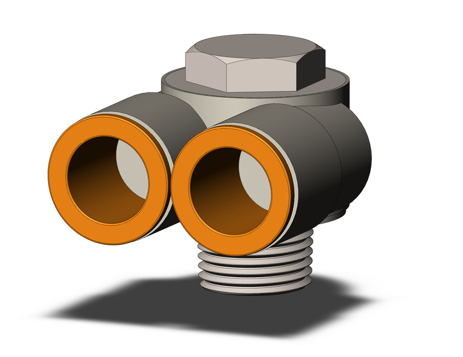 KQ2Z13-36NS FITTING, BR UNI MALE ELBOW