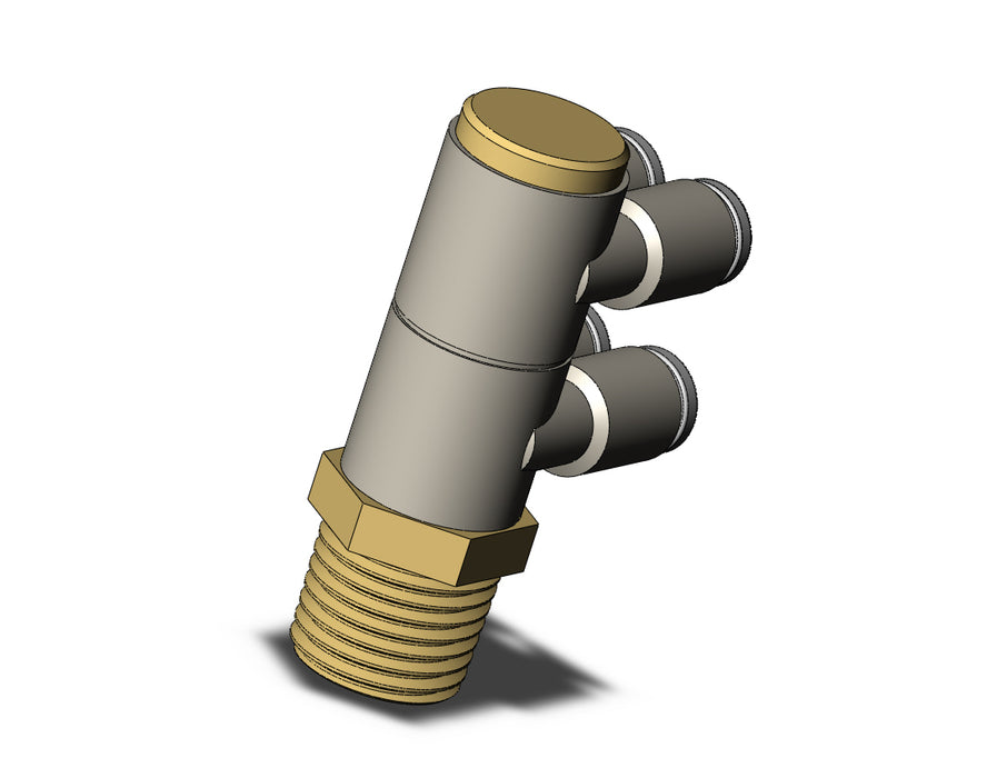 KQ2ZD04-02A FITTING, DBLE BR UNI MALE ELBOW