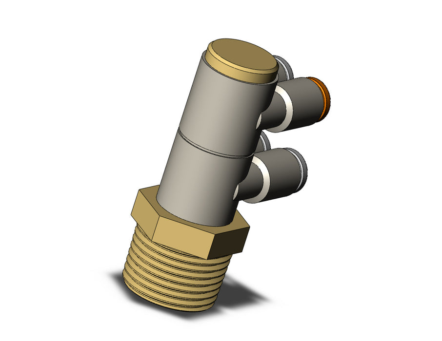 KQ2ZD04-03A FITTING, DBLE BR UNI MALE ELBOW