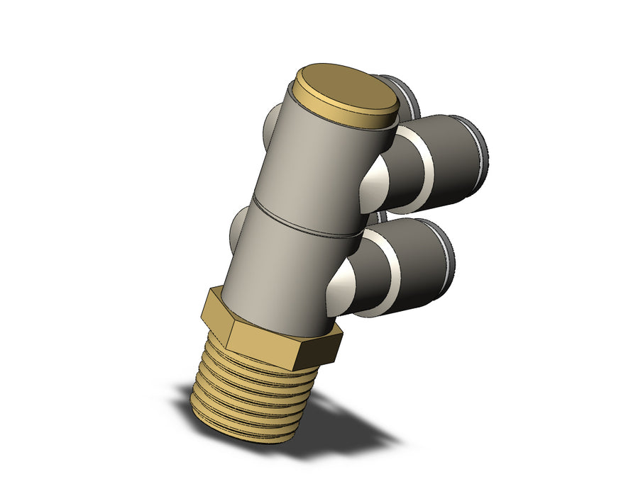 KQ2ZD06-02A FITTING, DBLE BR UNI MALE ELBOW