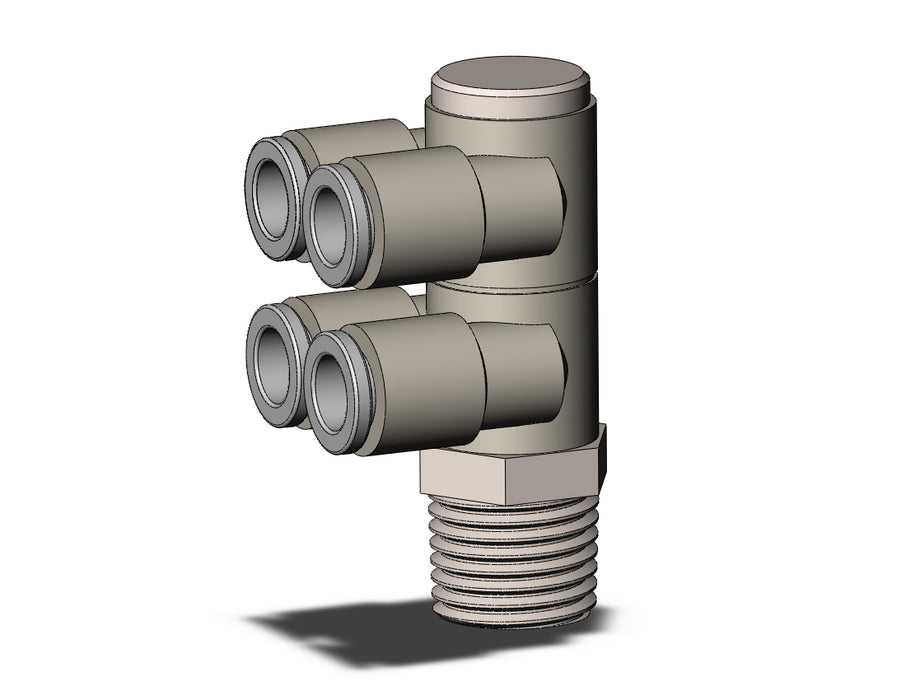 KQ2ZD06-02NS FITTING, DBLE BR UNI MALE ELBOW