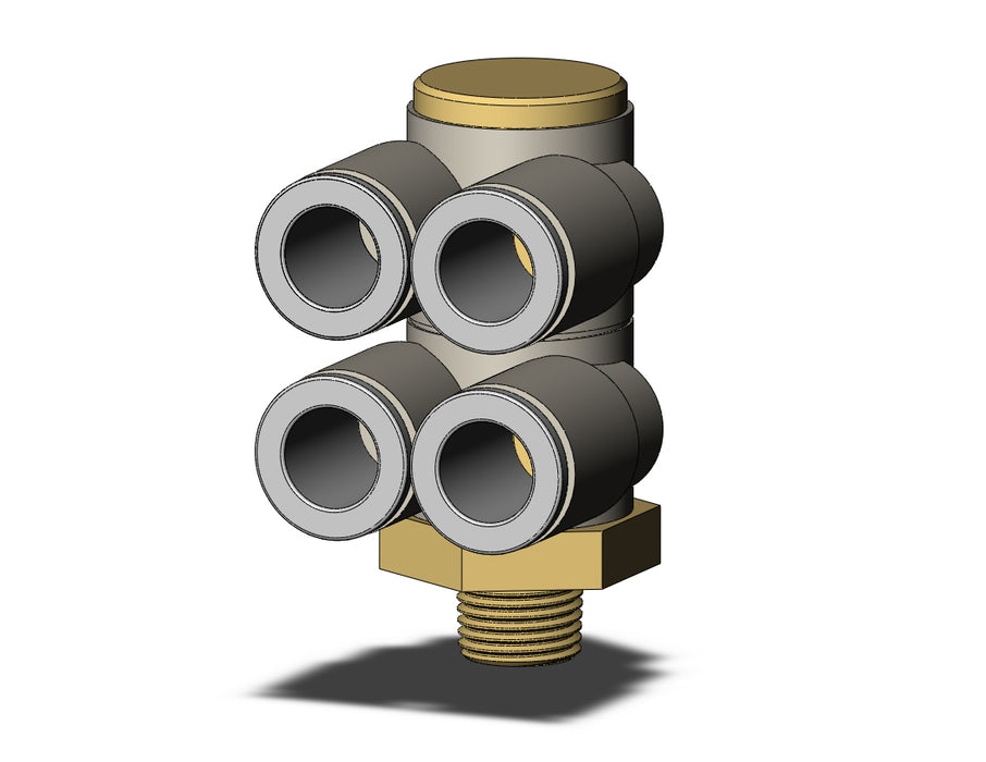 KQ2ZD08-01AS FITTING, DBLE BR UNI MALE ELBOW