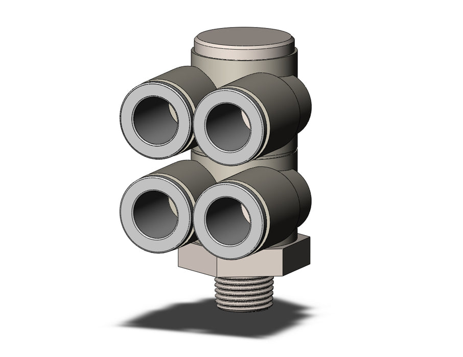 KQ2ZD08-01NS FITTING, DBLE BR UNI MALE ELBOW