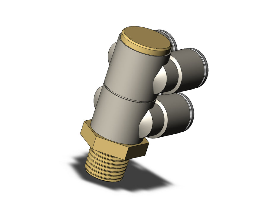 KQ2ZD08-02A FITTING, DBLE BR UNI MALE ELBOW