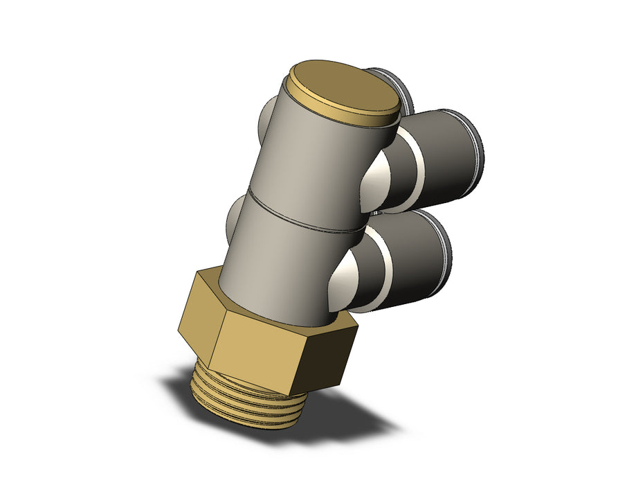 KQ2ZD08-03AP FITTING, DBLE BR UNI MALE ELBOW