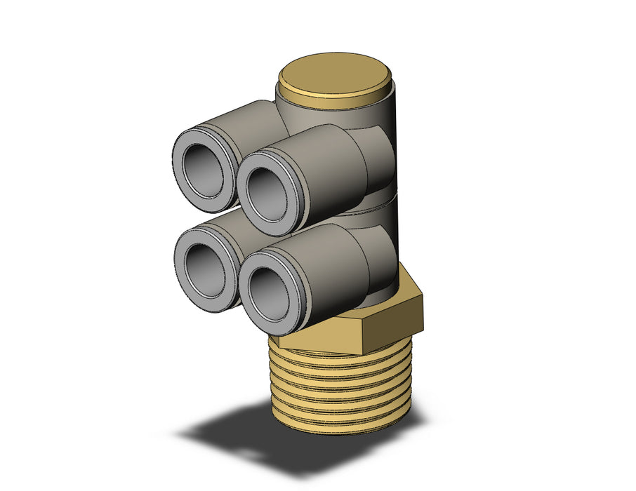 KQ2ZD08-04AS FITTING, DBLE BR UNI MALE ELBOW
