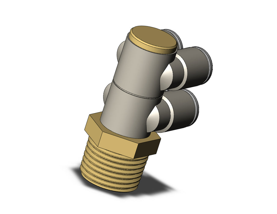 KQ2ZD08-04A FITTING, DBLE BR UNI MALE ELBOW