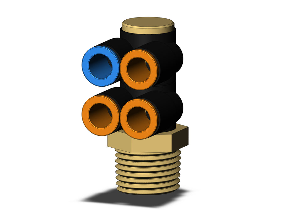 KQ2ZD09-37AS-X35 FITTING, DBLE BR UNI MALE ELBOW