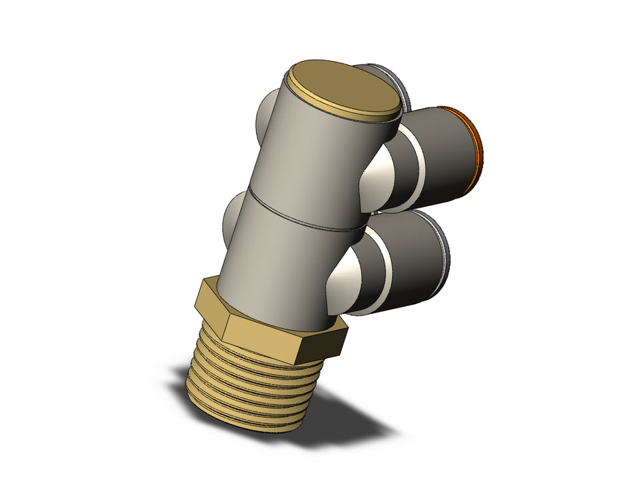 KQ2ZD10-04A FITTING, DBLE BR UNI MALE ELBOW