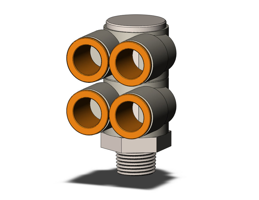 KQ2ZD13-36NS FITTING, DBLE BR UNI MALE ELBOW