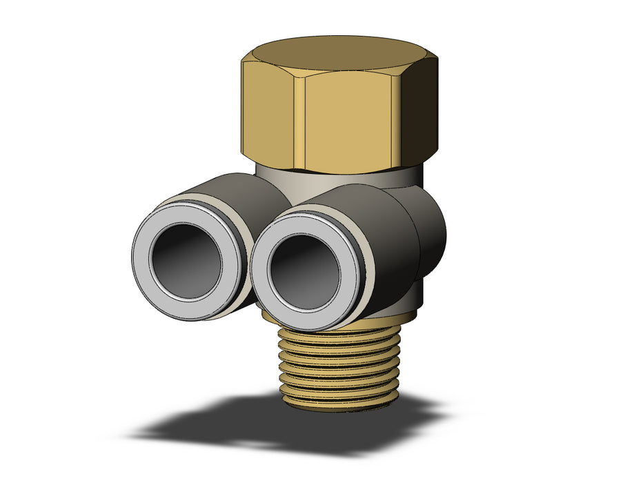 KQ2ZF06-01AS FITTING, BR UNI FEMALE ELBOW
