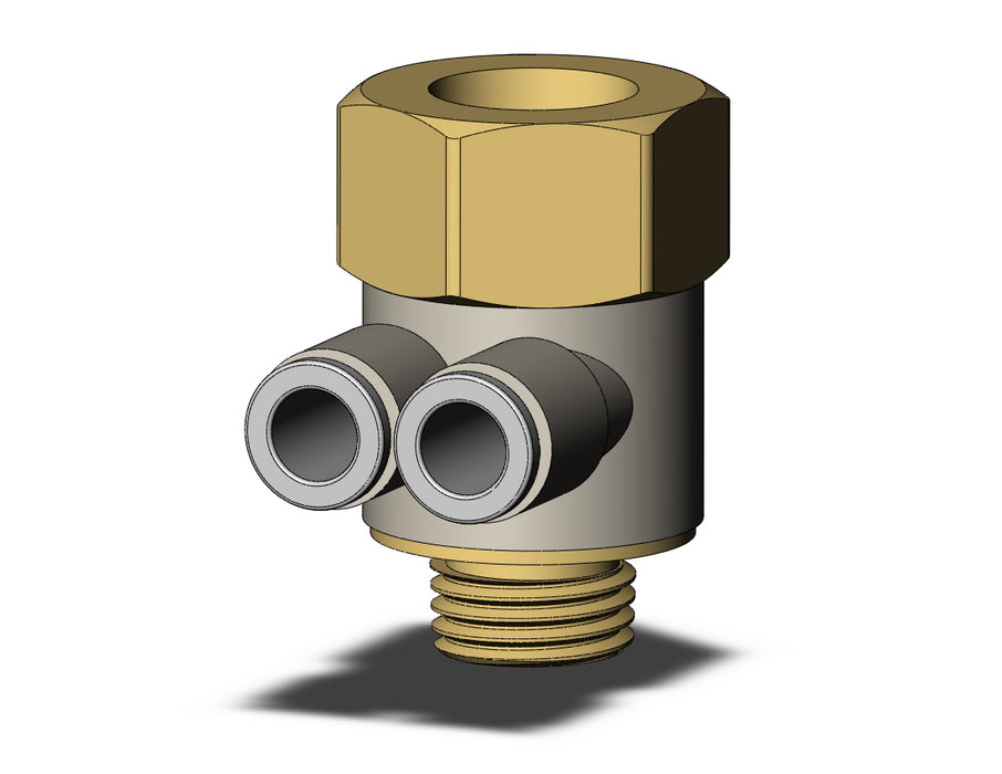 KQ2ZF06-02AP FITTING, BR UNI FEMALE ELBOW