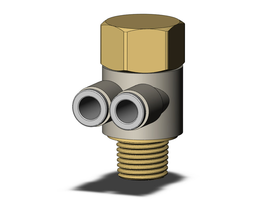 KQ2ZF06-02AS FITTING, BR UNI FEMALE ELBOW