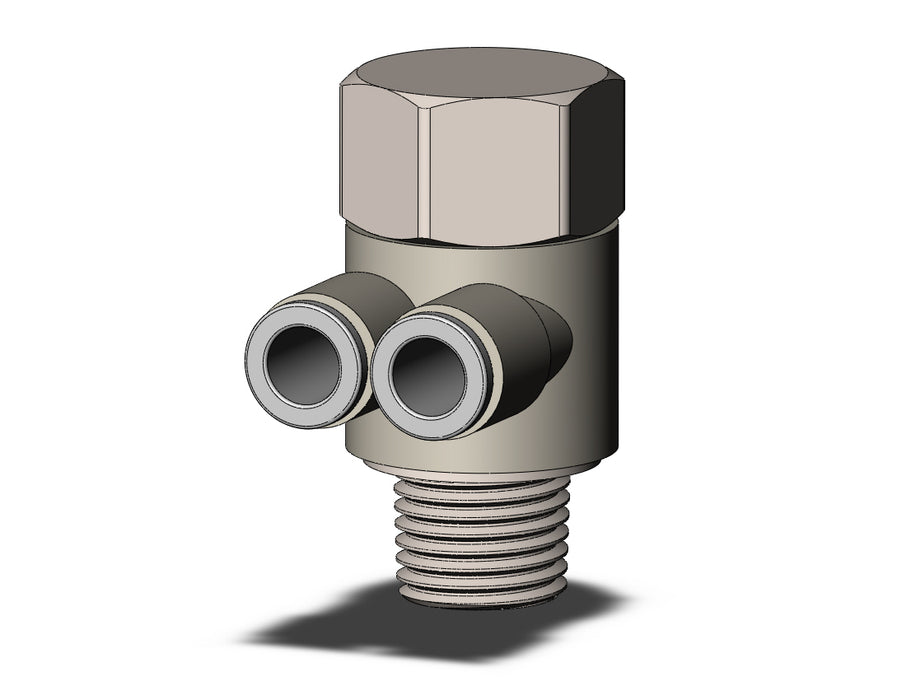 KQ2ZF06-02NS FITTING, BR UNI FEMALE ELBOW