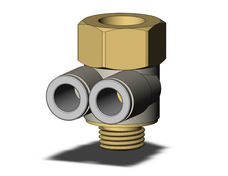 KQ2ZF08-02AP FITTING, BR UNI FEMALE ELBOW