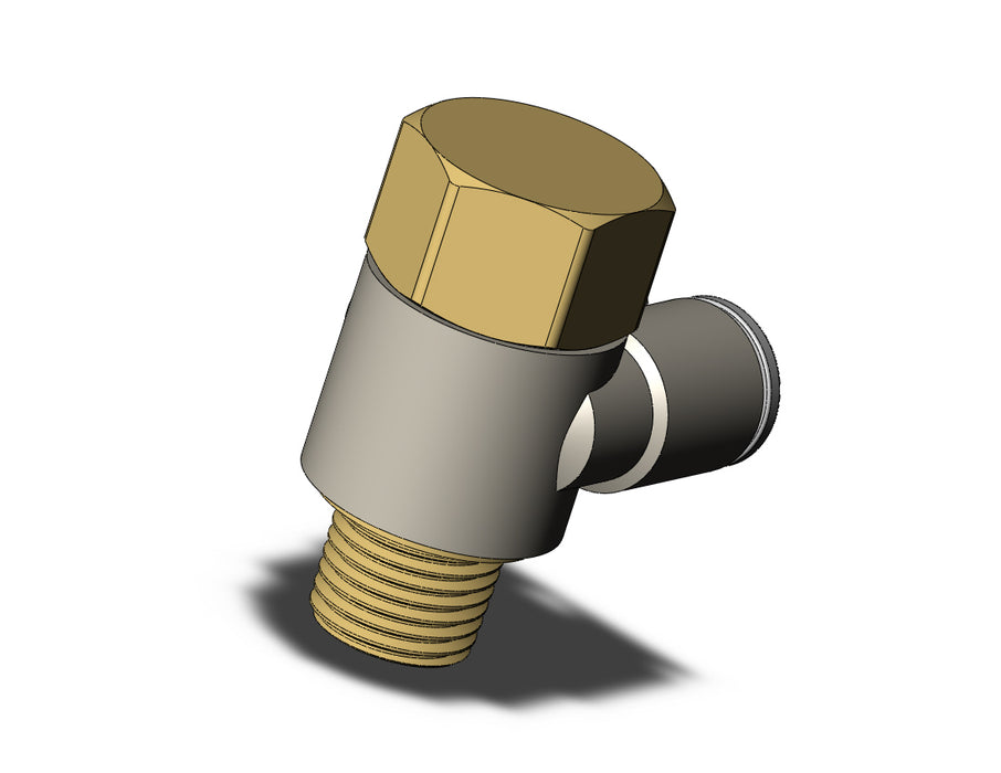 KQ2ZF08-02A FITTING, BR UNI FEMALE ELBOW