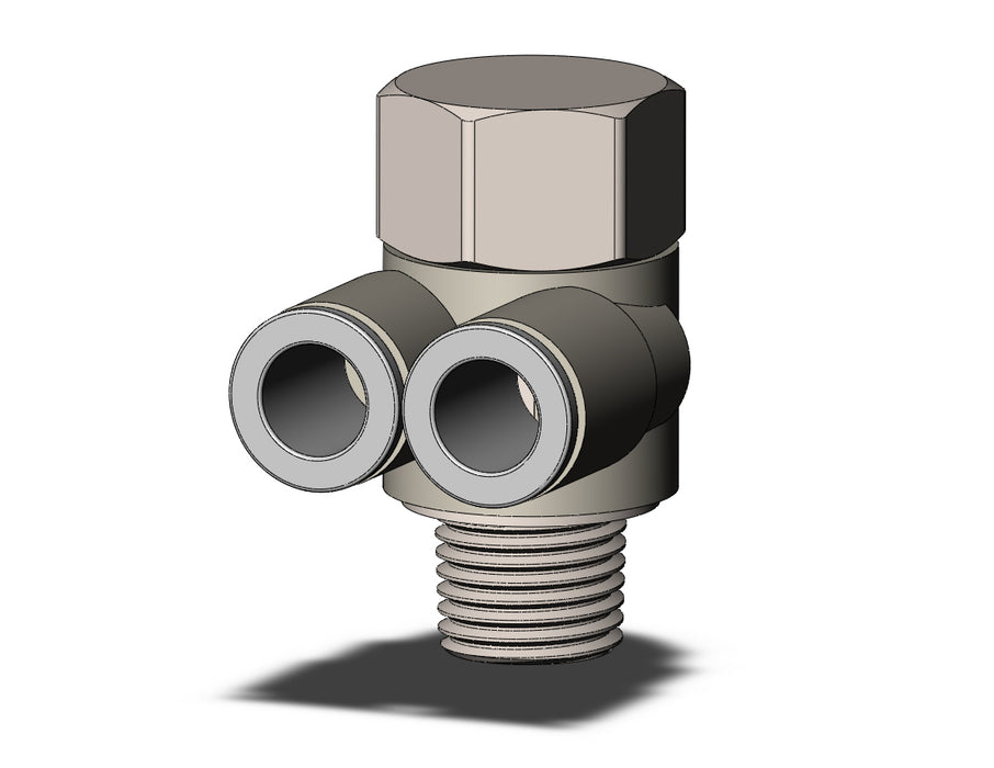 KQ2ZF08-02NS FITTING, BR UNI FEMALE ELBOW