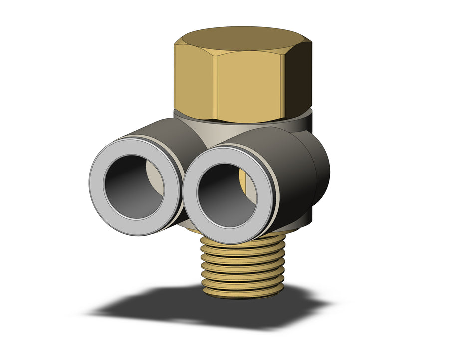 KQ2ZF10-02AS FITTING, BR UNI FEMALE ELBOW