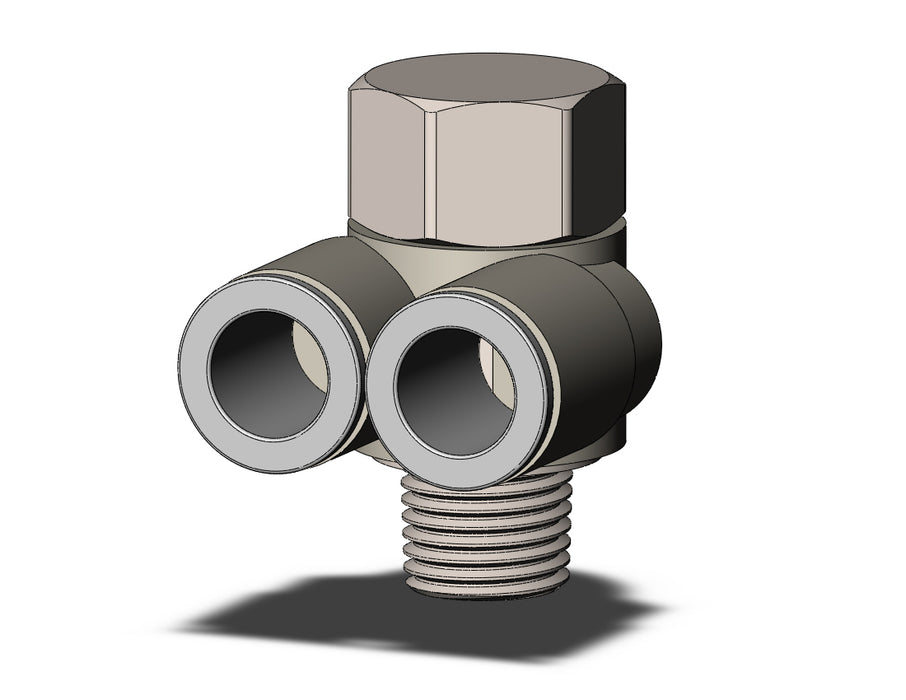 KQ2ZF10-02NS FITTING, BR UNI FEMALE ELBOW